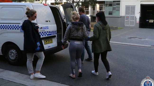 Marty Roser and Jordan Finlayson were arrested during an ongoing police drug sweep at Redfern. Picture: NSW Police