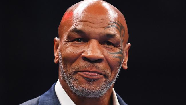 RIYADH, SAUDI ARABIA - OCTOBER 28: Mike Tyson looks on prior to the Heavyweight fight between Tyson Fury and Francis Ngannou at Boulevard Hall on October 28, 2023 in Riyadh, Saudi Arabia. (Photo by Justin Setterfield/Getty Images)