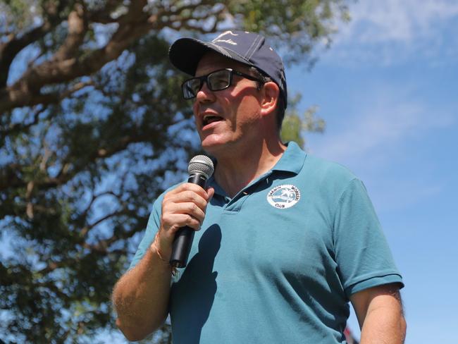 Recently re-elected Solomon MP Luke Gosling after the Darwin May Day march at Bicenntenial Park, The Esplanade on Monday, May 5. Picture: Zizi Averill
