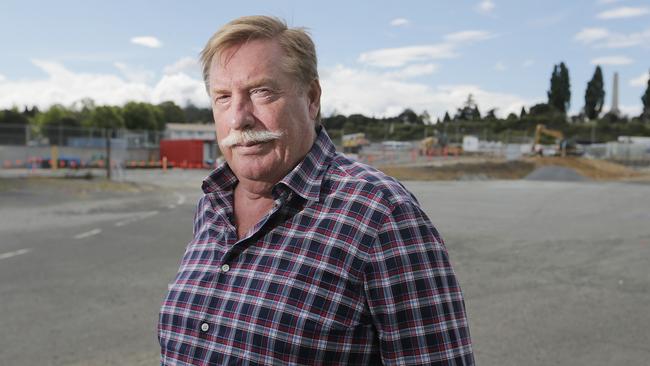 Former Tasmanian premier Paul Lennon at the Macqaurie Point site, where he was proposing a replacement hospital be built during his time in office. Picture: MATHEW FARRELL