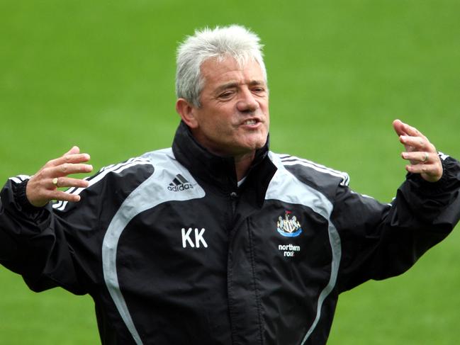 ** FILE ** This is a Wednesday Aug. 13, 2008 file photo of Kevin Keegan, manager of the English Premier League soccer team, as he issues instruction's during at team training session at St James' Park, Newcastle, England. Keegan's future as Newcastle manager was in jeopardy Tuesday sept. 2, 2008 after reports that he had been fired by the Premier League club. Keegan started his second spell in charge of Newcastle only seven months ago, but Sky Sports News reported Tuesday that he had been fired. (AP Photo/Scott Heppell) ** NO INTERNET/MOBILE USAGE WITHOUT FAPL LICENCE - SEE IPTC SPECIAL INSTRUCTIONS FIELD FOR DETAILS **