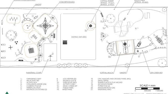 The overall plan for the new Robe Street playground. Picture: Omnitech