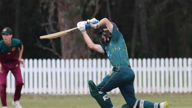 Joshua Ritchie, a Year 11 student at Iona, driving for Wynnum this season.