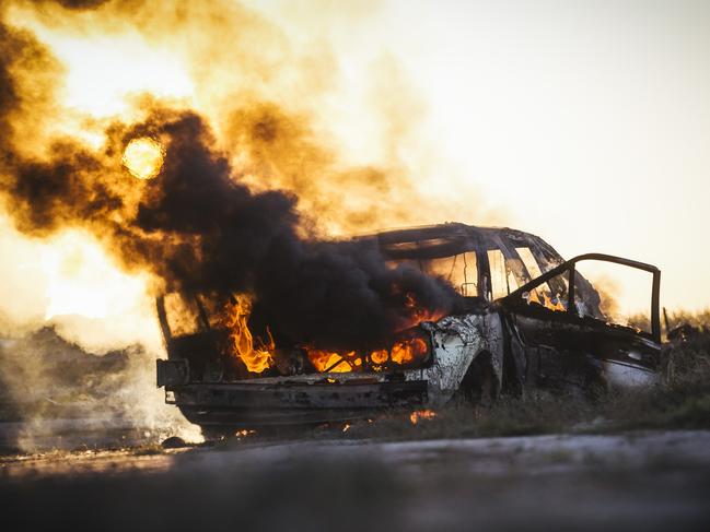 Generic car fire Townsville