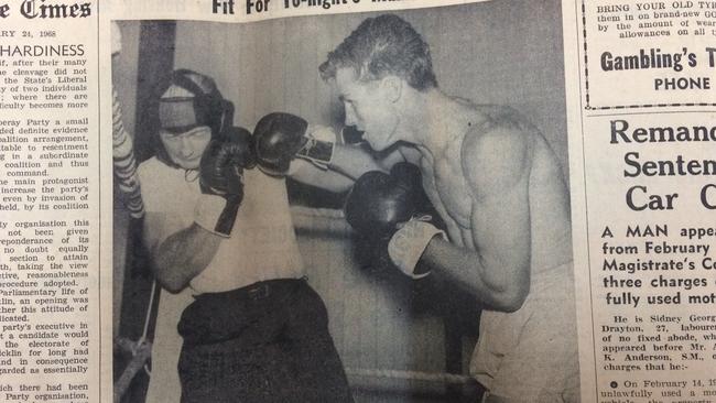 Local boxer Con Russell in February 24, 1968.