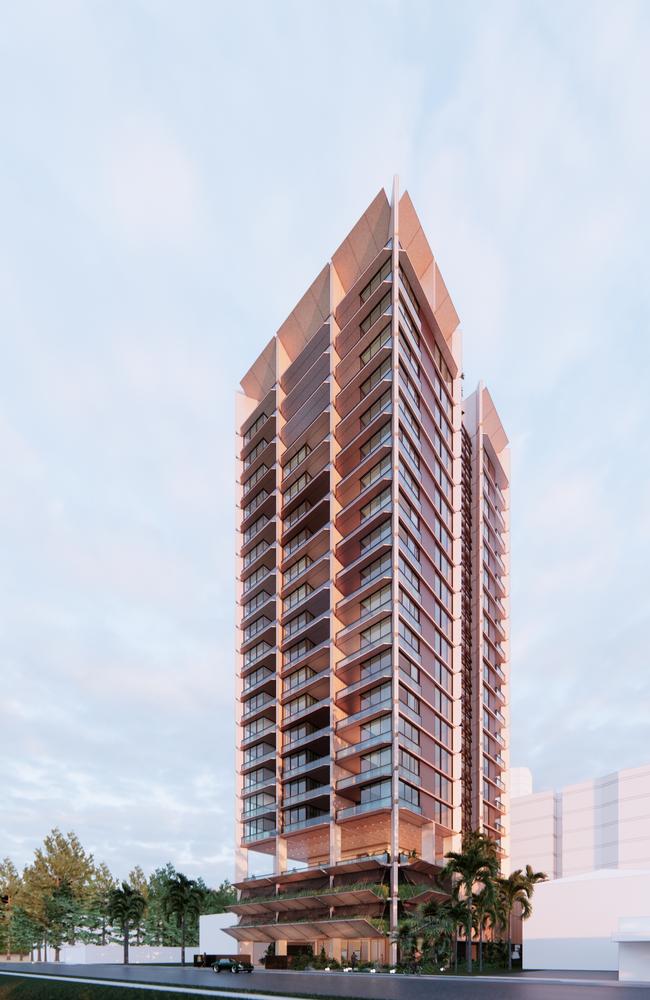 The tower is planned for a site across the road from Broadbeach Bowls Club.