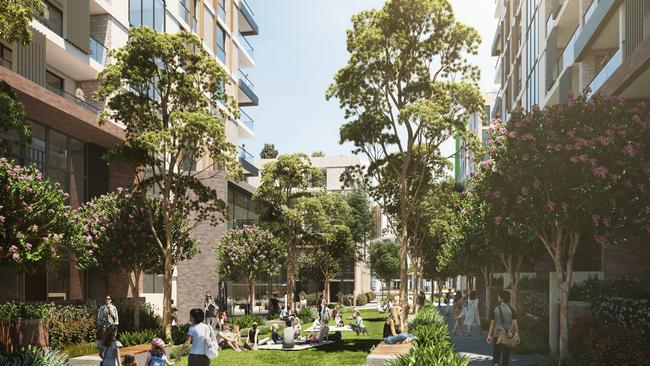 A series of parks will stretch out through the residential precinct.