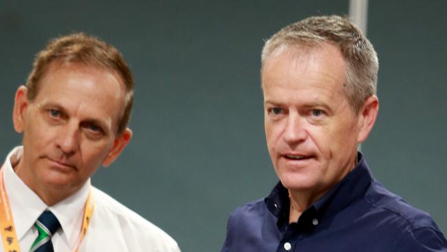 Federal opposition leader Bill Shorten (right). Picture: Tim Marsden