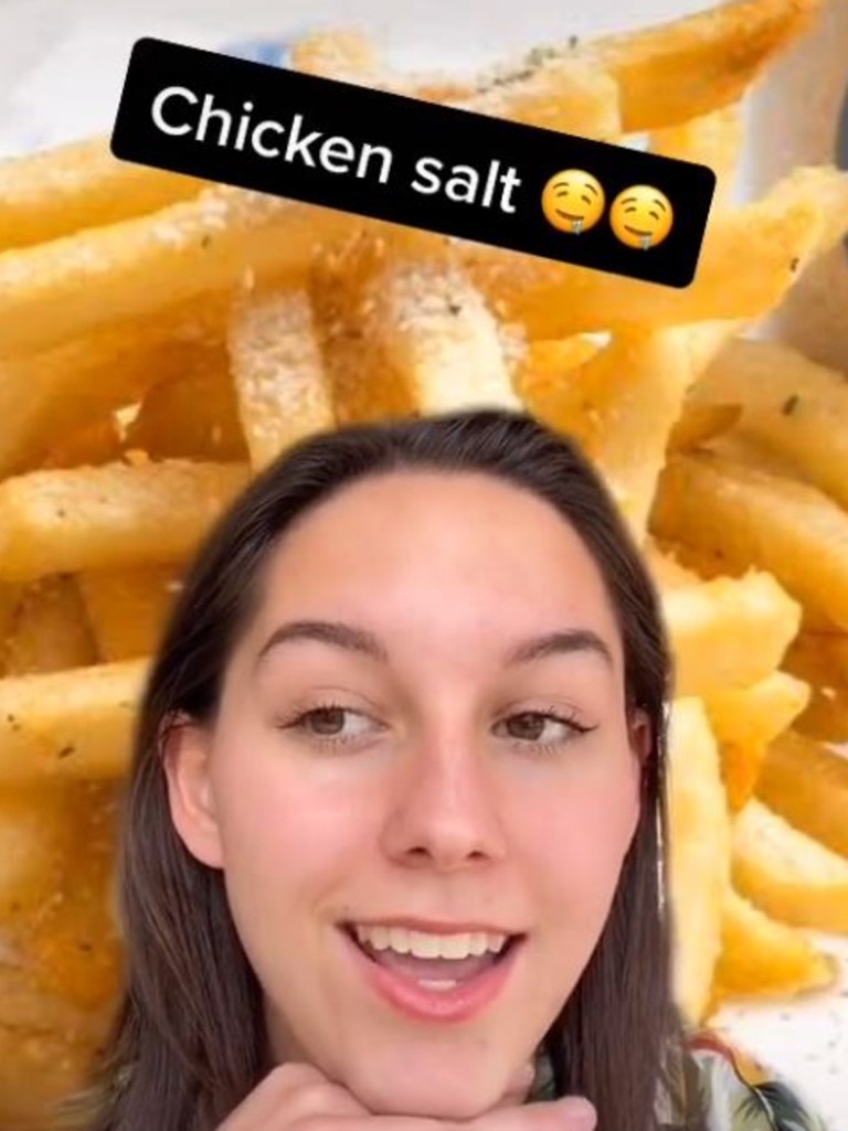 She’s got a lot of time for chicken salt, obviously. Picture: Supplied/TikTok