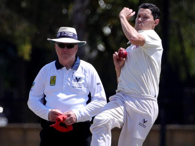 Jack Sheppard grabbed four wickets for Footscray. Picture: Mark Dadswell/AAP