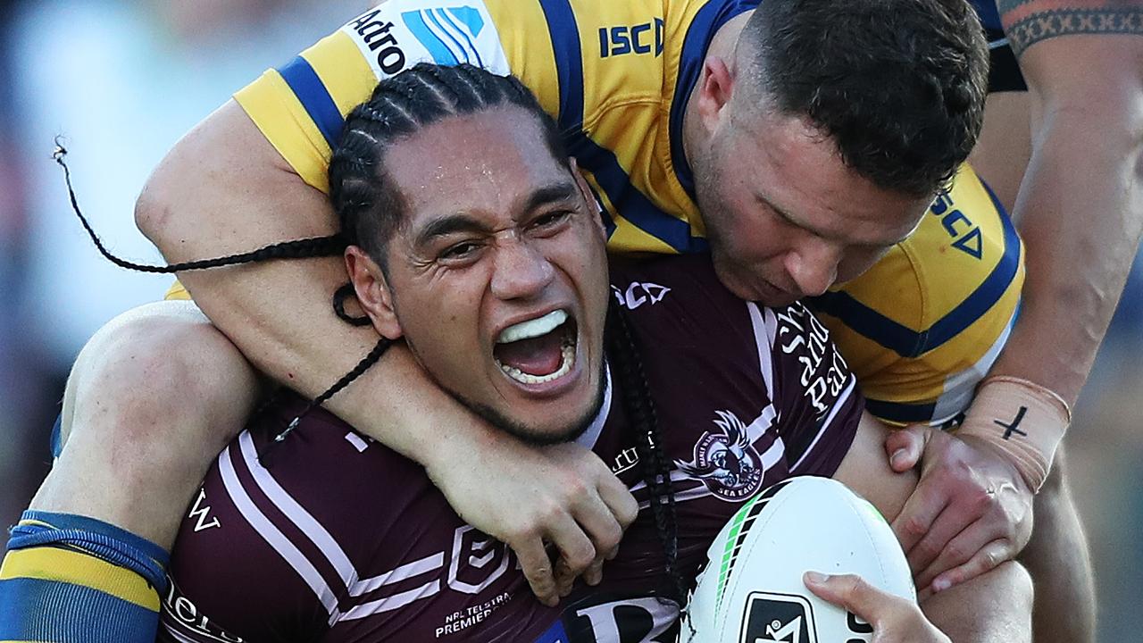 Manly's Martin Taupau has reportedly re-signed with the club. Picture: Brett Costello