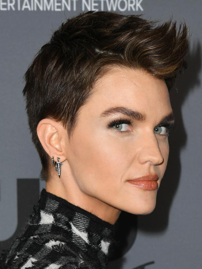 Ruby Rose gets her hair done at SJ Establishment. Picture: Jon Kopaloff/Getty Images