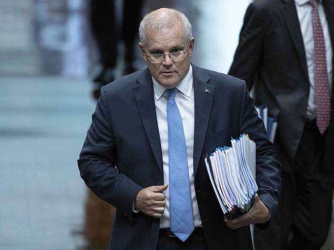 Scott Morrison during Question Time in the House of Representatives in Parliament House Canberra.Picture: NCA NewsWire / Gary Ramage