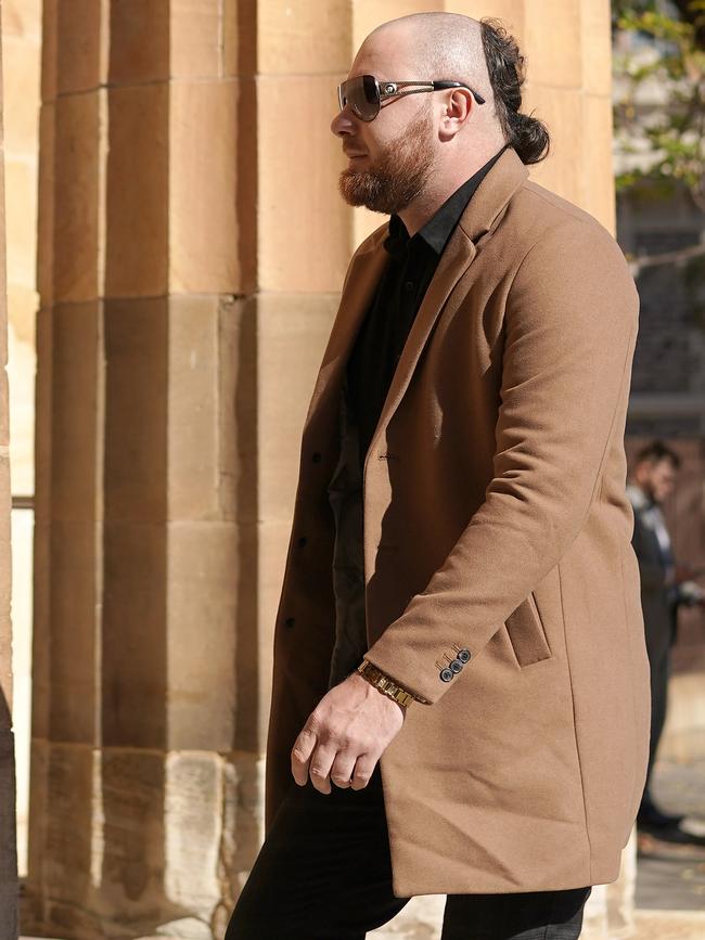 Bradley Horlor arriving at court. on Tuesday. Picture: NCA NewsWire / Dean Martin