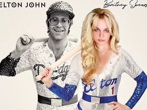 Different cover art for the cracking new Elton John and Britney Spears tune. Picture: Supplied