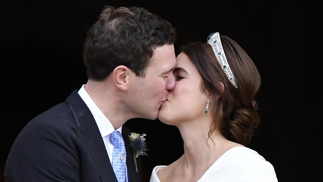 Princess Eugenie and Jack Brooksbank on their 2019 wedding day. Picture: Toby Melville – WPA Pool/Getty Images