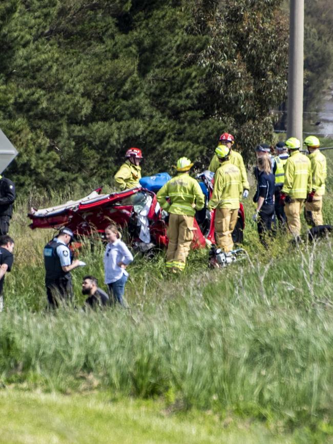 The car came to rest on a grassy hill. Picture: OnScene ACT