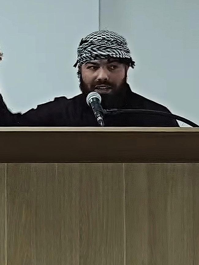 ‘Brother Ismail’ gives a sermon on October 27 at the Al Madina Dawah Centre.