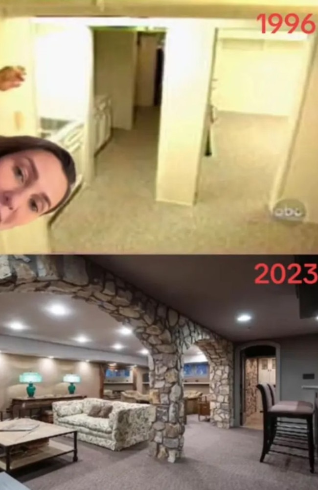 Before and after photos of another part of the basement. Picture: TikTok/zillowtastrophes