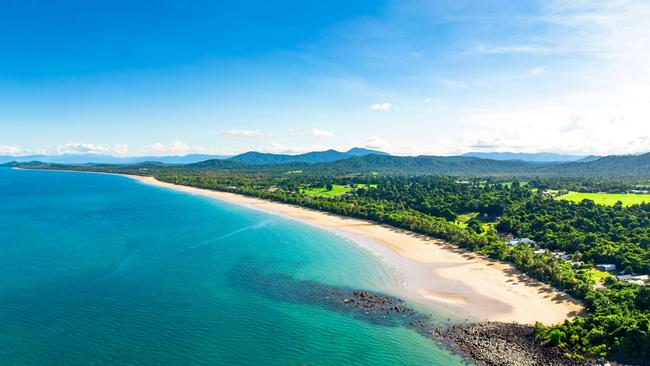 Aerial shot of Mission Beach, Cassowary Coast. Image: supplied