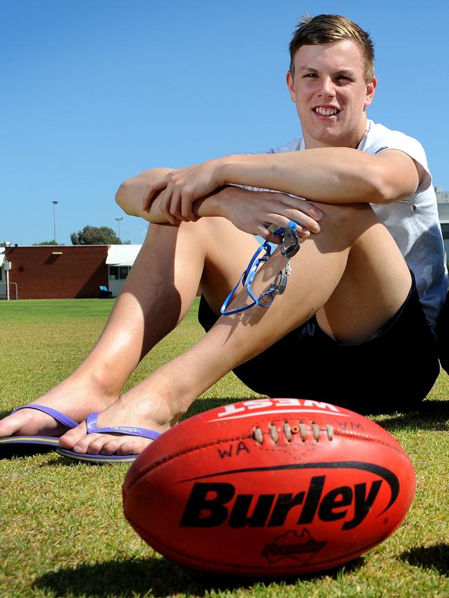 Junior footy and swimming star Kyle Chalmers. Picture: Keryn Stevens