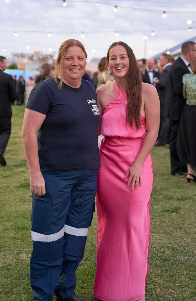 LifeFlight First Minutes Matters ambassador Kasey Leadbetter with LifeFlight Regional First Minutes Matters Educator Leah Harrison at the LifeFlight Toowoomba gala.