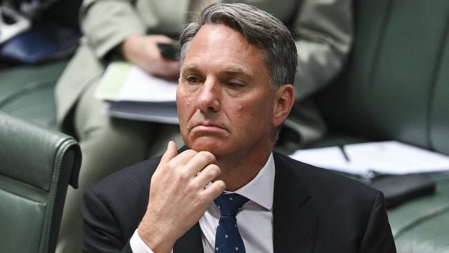 All eyes turned to Defence Minister Richard Marles after figures revealed he’d spent an eye watering $3.6m on taxpayer-funded VIP flights since taking office. Picture: Martin Ollman