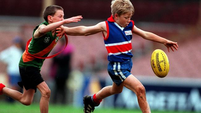 A 10-year-old Kieren Jack playing for West Pennant Hills against North Hornsby in the Sydney Primary Schools grand final at the SCG.