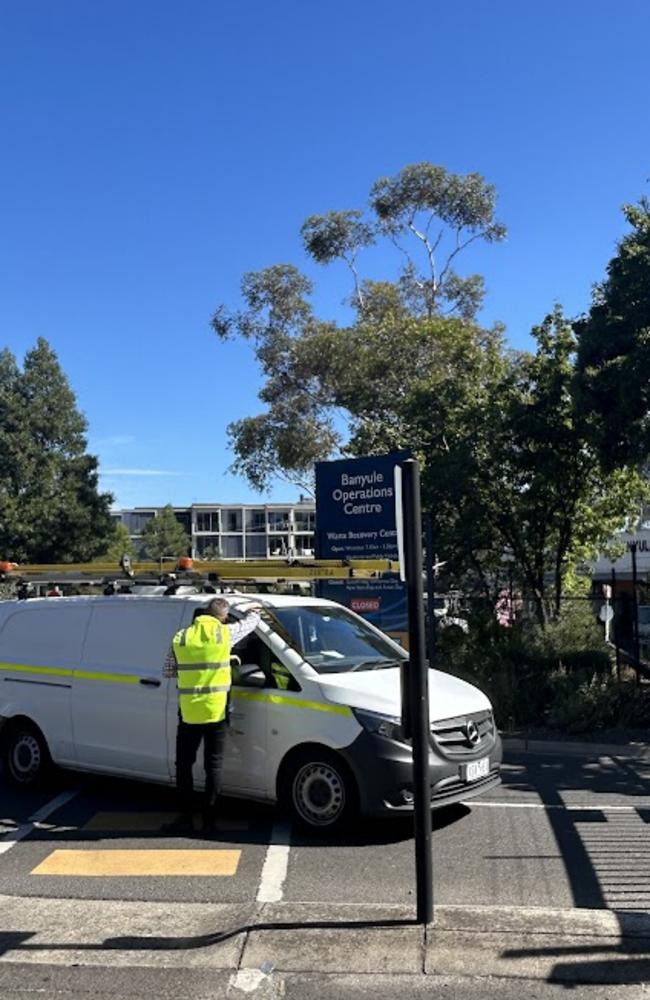 Two fires were spotted on a conveyor belt and in a recycling area at 3.14pm on Monday. Picture: Oscar Jaeger