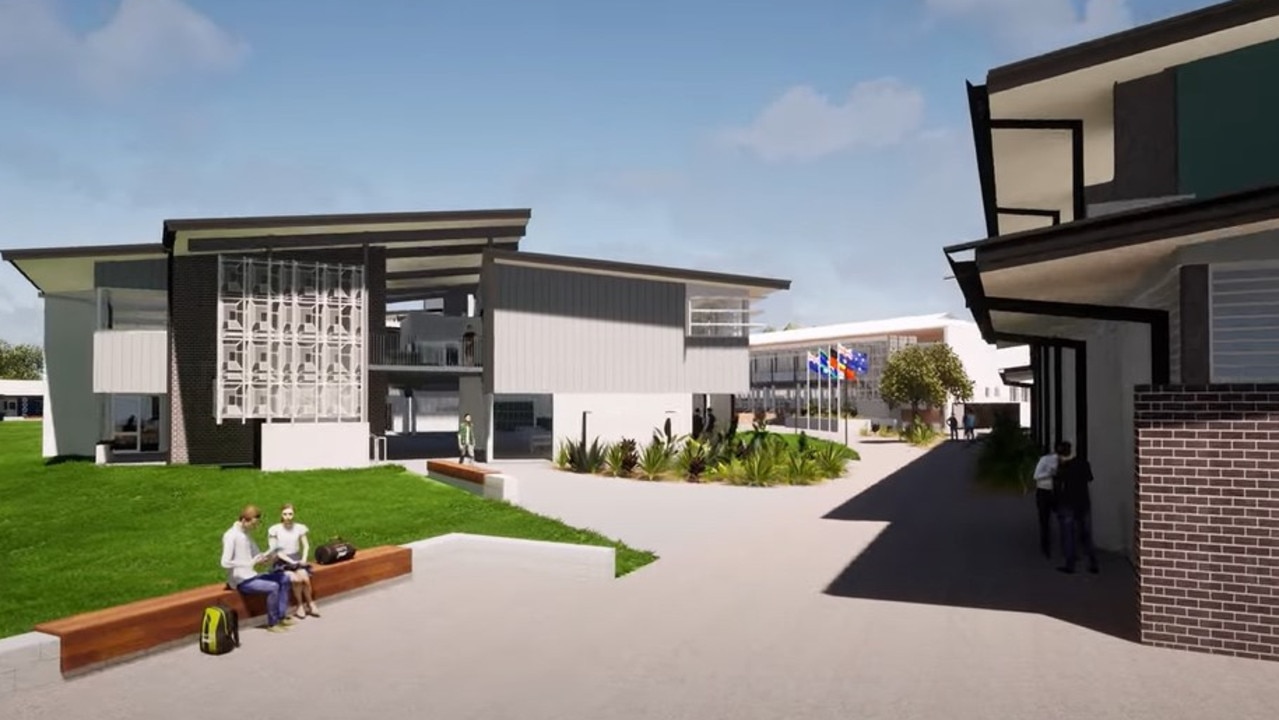 Bold Architecture renders of Catherine McAuley College Stage 2, along Nebo Rd in Mackay.