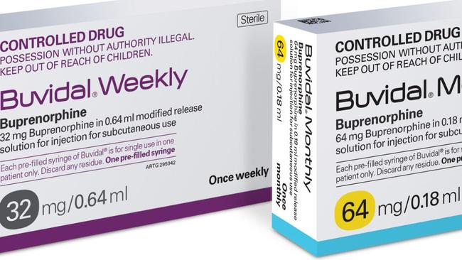 Buvidal will also be placed on the a weekly or monthly injection for people addicted to ­opioids — will be subsidised as part of a $40 million package