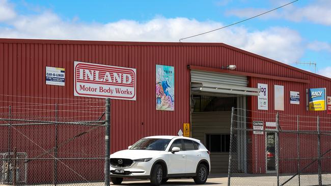 Sam and Mick Murphy are not just partners in a marriage. They’ve worked closely together to build Inland Motor Body Works. Picture: NCA NewsWire / Ian Currie