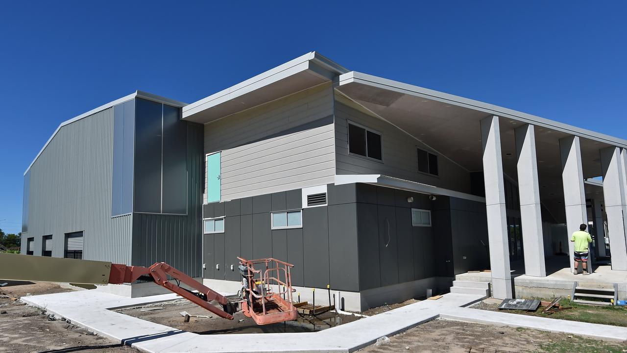 The new Maroochy Beach Gymnastics Club facility in construction after the old building was razed in an inferno in October 2017.