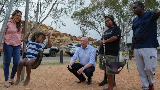 Opposition leader Peter Dutton, along with Senator Jacinta Price (left), has committed a Coalition government to “fighting for” constitutional recognition of Indigenous Australians.