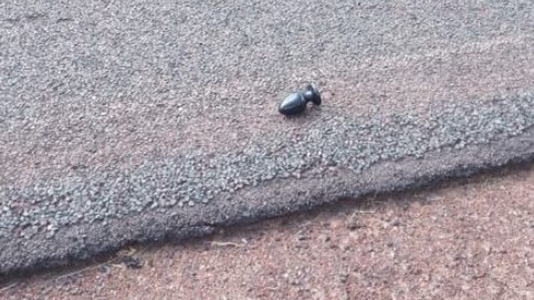 Later on a black butt plug was seen where the dildo originally was. Picture: Facebook