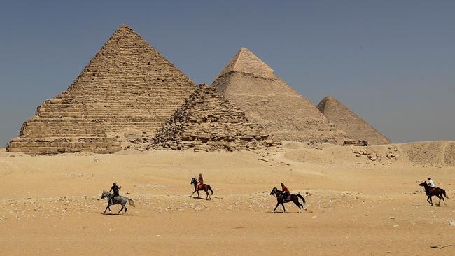 The Great Pyramids of Giza were built by slave labour and these outsized emblems of cruelty and Pharaonic vanity clearly must go. Picture: AFP