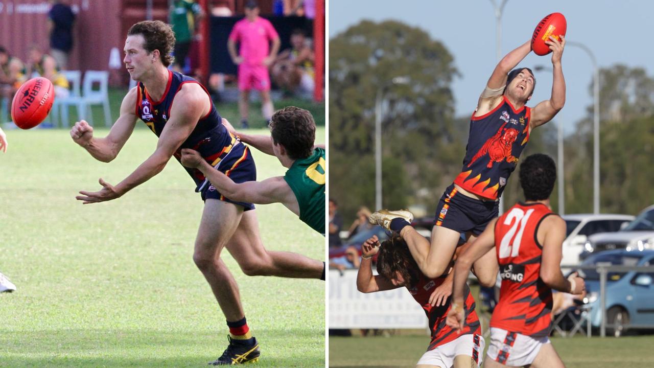 Noosa players Jai Fitzpatrick and James Brain in action. Picture: Craig Slaney Sports Photography and Jason Dougherty.