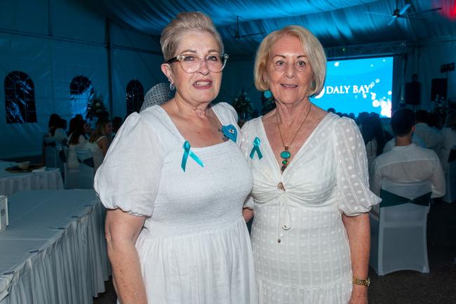 Fran Mann and Jenny Banks at Mantra Mackay for a Touch of Teal Soiree Trudy Crowley Foundation fundraising event 2022 Picture: Michaela Harlow