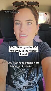 Woman shares 100km Kmart journey