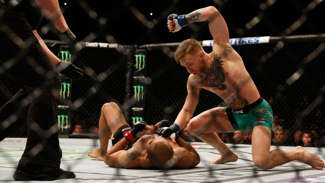 McGregor dispatched UFC legend Jose Aldo in just 13 seconds. Picture: Zuffa LLC via Getty Images