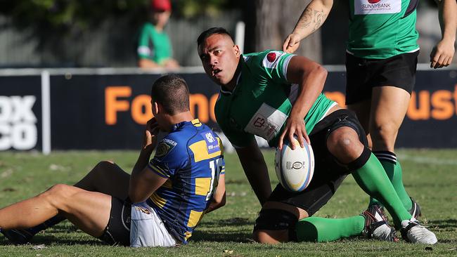 Caleb Timu playing for Sunnybank at the weekend. Picture: Jack Tran
