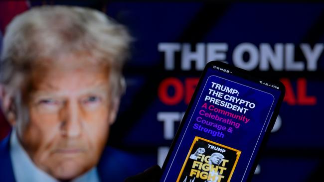 US President Donald Trump supports cryptocurrency. Picture: Getty Images