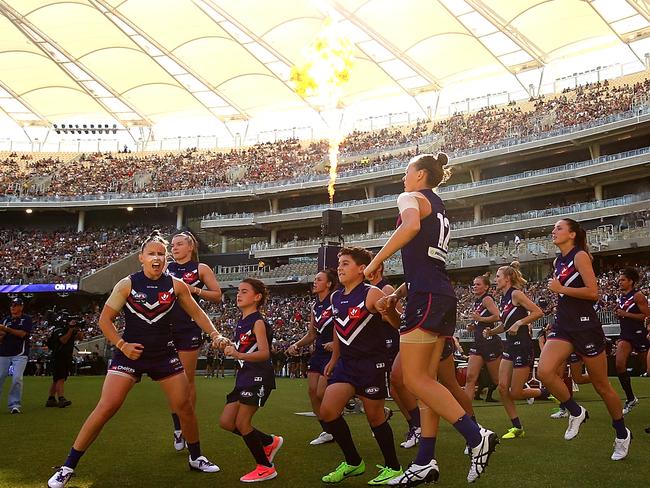 The Dockers hit Perth Stadium for the first time. Picture: Getty Images