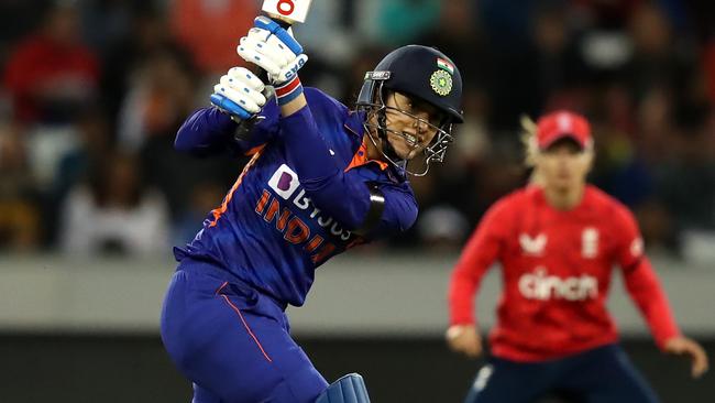 Smriti Mandhana of India. Photo by Jan Kruger/Getty Images