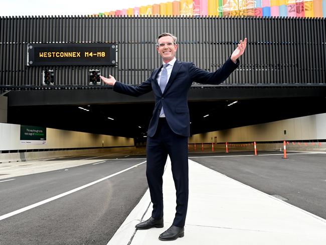 Premier Dom Perrottet at Westconnex at its completion. Photo Jeremy Piper