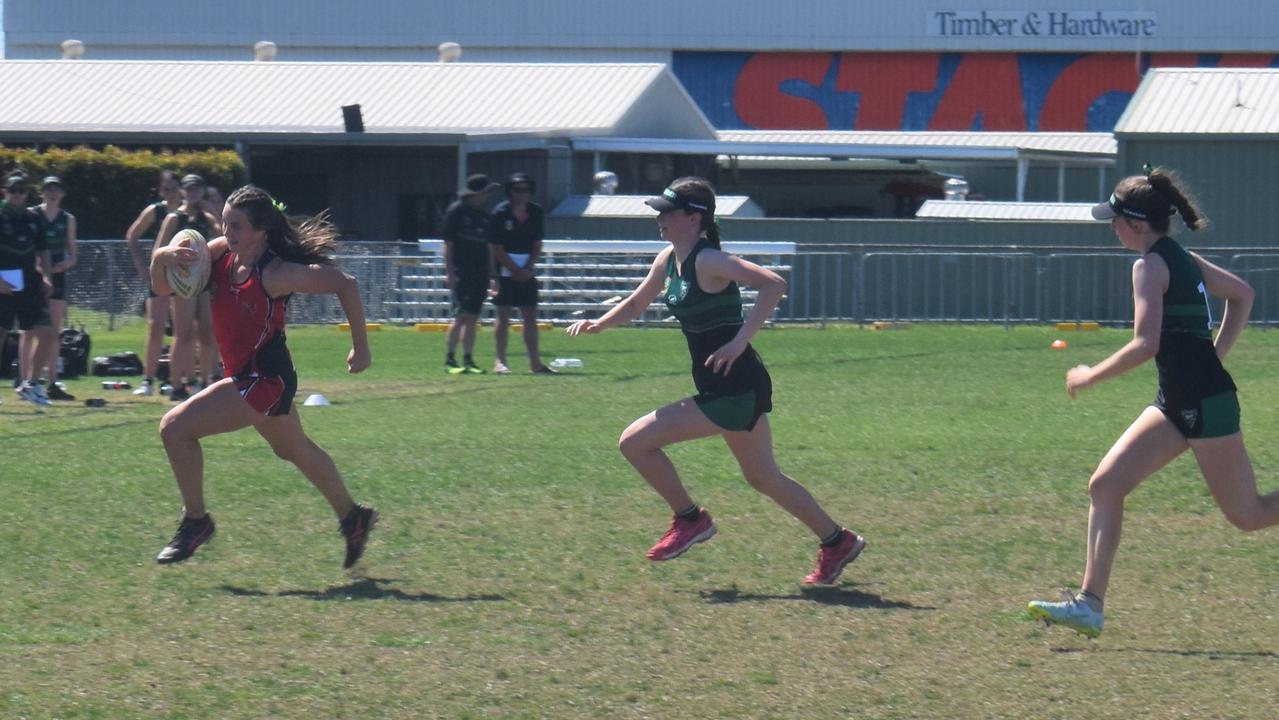 U16 Girls Brisbane Cobras vs Tasmania Thunder at the National Youth Touch Football Championships, Kawana 2022. Picture: Eddie Franklin