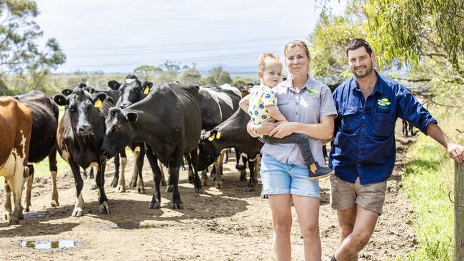 Stuart and Belinda with their nephew Oscar Hurst.