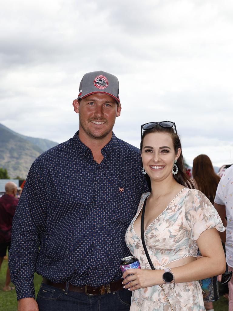 Samson Gunner and Jacinta Harm at the Gordonvale Cup races, held at the Gordonvale Turf Club. Picture: Brendan Radke