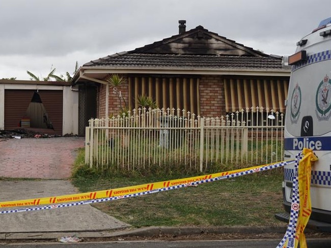 A fire led to the death of Tien Cyong Vu in his Merinda Pl, Bonnyrigg home. Picture: Tony Ibrahim