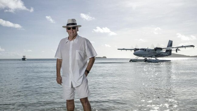 Lang Walker at his exclusive Fiji resort, Kokomo. Picture: Louie Douvis